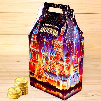 Экономный сладкий новогодний подарок весом 1000 грамм в Новоиваноском